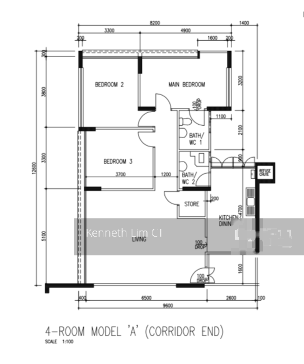 Blk 411 Eunos Road 5 (Geylang), HDB 4 Rooms #201702032